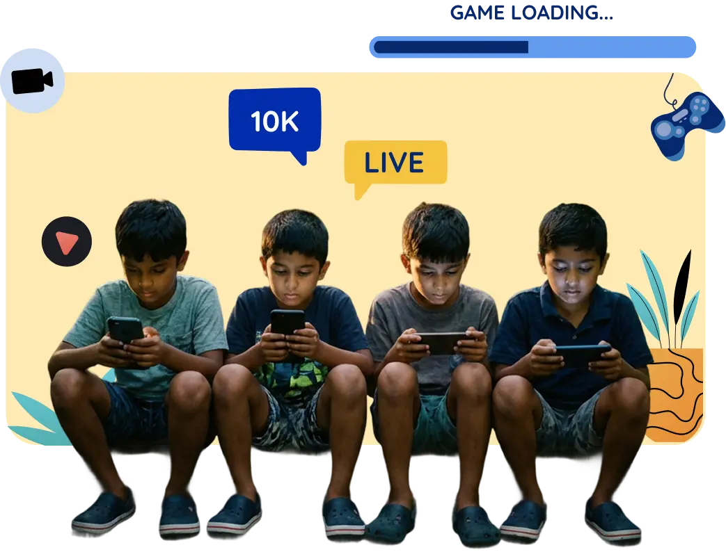 Kids distracted by screens during summer